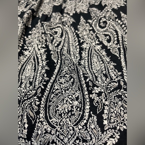 LUCKY BRAND Womens Embroidered Woven Mix Tank Paisley Print Black Extra Small - Picture 9 of 16